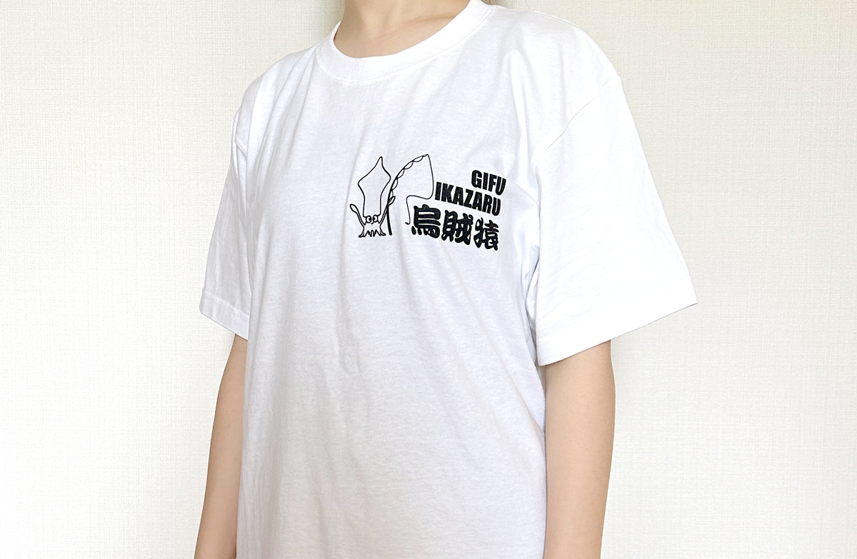 イカ釣りチームロゴ入りTシャツのデザイン